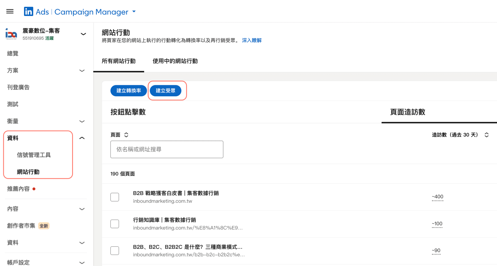 LinkedIn 成效分析