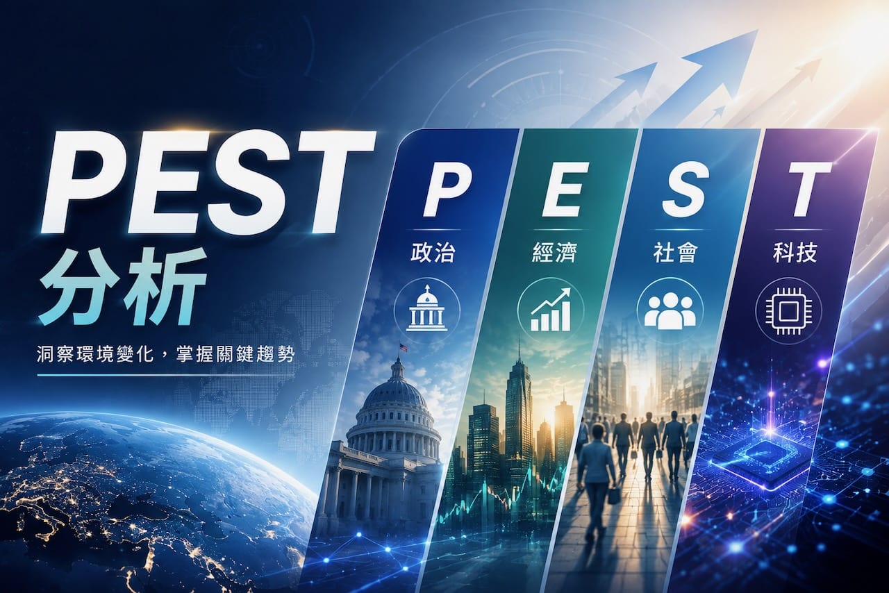 PEST 分析是什麼？四大面向、實作步驟與範例完整教學